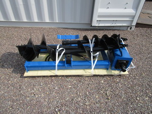 lot 39 image: GIYI Skid Steer Post Hole Auger w8-12-16 Bits