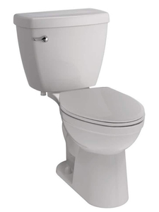 lot 10 image: DELTA Foundations 2-Piece 1.28 GPF Single Flush Elongated Toilet in White