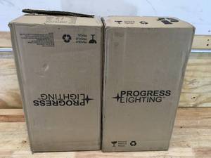 lot 68 image: Lot of 2 - Progress Lighting Outdoor Wall Lantern