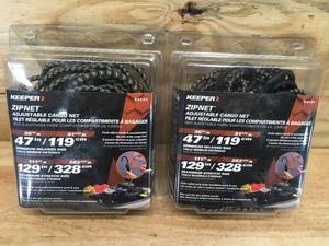 lot 85 image: Lot of 2 - Keeper Zipnet Adjustable Cargo Net