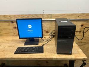 lot 80 image: DELL OPTIPLEX 9020 Desktop Computer with ACER Monitor and Keyboard by CHERRY