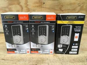 lot 46 image: Lot of 3 - Smart WiFi Deadbolt
