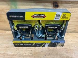 lot 181 image: SMARTSTRAPS Lot of 2- 20 Commercial Ratchet Tie Downs (2 per pack)
