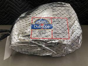 A-D - Dubuque Bone-In Ham with Glaze Packet - approx 8-10 lb.
