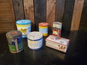lot 47 image: Awesome Lot of Metal Tins