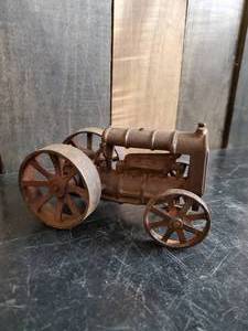 lot 21 image: Super RARE Arcade Turn Of the Century Cast Iron Tractor Toy