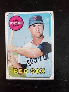 lot 27 image: 1969 HOF Carl Yastrzemski Topps Card