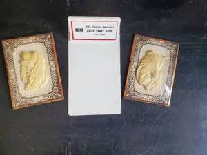 lot 62 image: Vintage FSB Ashby Metal Clipboard and Vintage Concave Dog Wall Dcor