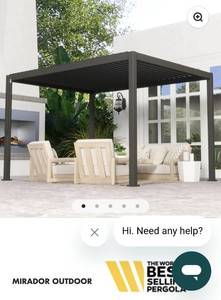 Mirador 111DA 10ftx13ft aluminum pergola
