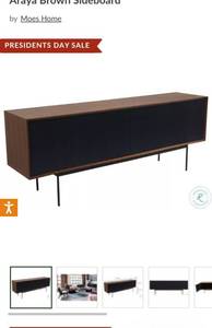 lot 6 image: Araya Brown Sideboard missing legs