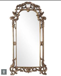 lot 11 image: Howard Elliott Imperial Mottled Bronze with Antique Silver Accents Mirror