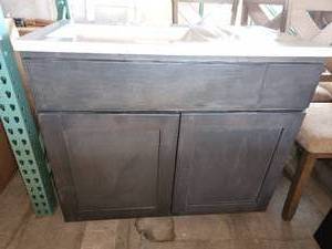 lot 50 image: 36x19 Charcoal vanity