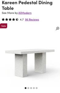 lot 51 image: Kareen Pedestal Dining Table