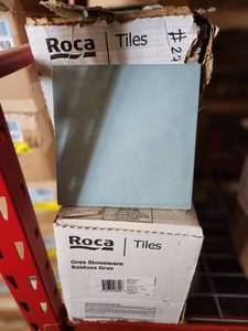 lot 90 image: 5 boxes aqua 8x8 tile