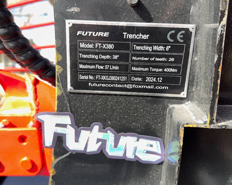 FUTURE Mini Skid Steer Trencher Attachment, 6 Inch (FT-X380) for