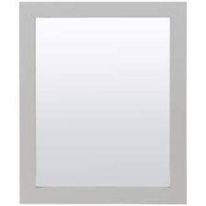 lot 7 image: Home Decorators Collection 26 in. W x 31 in. H Rectangular Wood Framed Wall Bathroom Vanity Mirror in Light Gray Customer Returns See Pictures