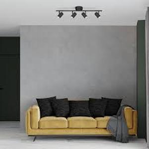lot 42 image: Lot of Hampton Bay Crosshaven 2.6 ft. 4-Light Black Smart Color Tunable Integrated LED Fixed Track Ceiling Lighting Kit Powered by Hubspace  Customer Returns See Pictures