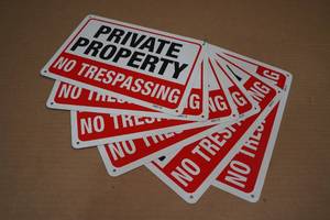 6 Private Property Signs