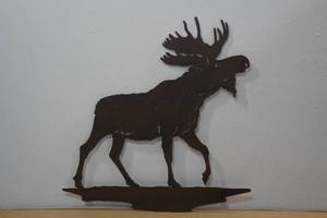 Laser Cut Steel Moose Wall Dcor