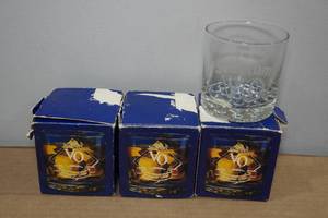 3 Seagrams 93 Walleye Opener Whiskey Glasses