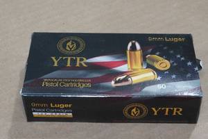 50 YTR 9mm Luger 124 Gr FMJ Ammo