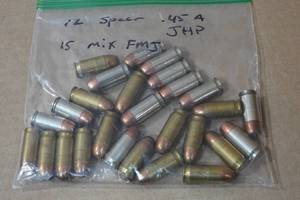 27 .45 Auto Mixed Ammo - 12 JHP, 15 FMJ