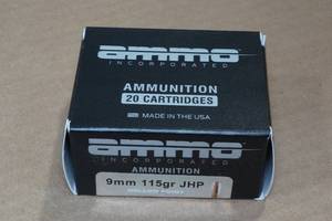 20 Ammo Inc 9mm Luger 115 Gr JHP Ammo