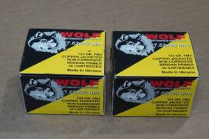 40 Wolf 7.62 x 39mm 123 Gr FMJ Steel Case Ammo