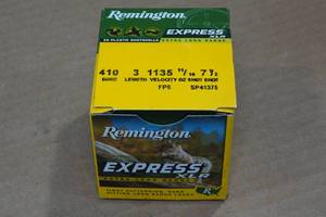 25 Remington Express .410 Bore 3 7-12 Shot Shotshells