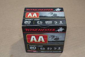 25 Winchester AA 20 Gauge 2-34 8 Shot Shotshells