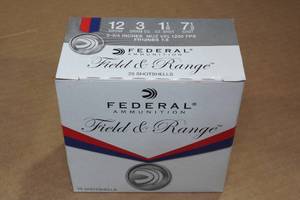 25 Federal Field & Range 12 Gauge 2-34 7-12 Shot Shotshells