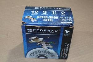 25 Federal Speed Shok 12 Gauge 3 2 Shot Shotshells