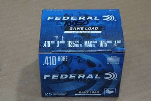 25 Federal Game Load .410 Bore 3 4 Shot Shotshells
