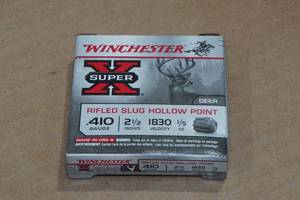 5 Winchester Super-X .410 Bore 2-12 Rifled HP Slugs