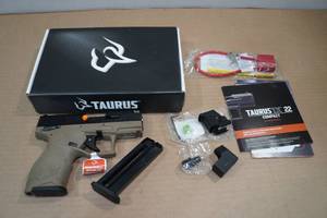 NEW Taurus TX22C .22 LR Semi-Auto Pistol with Viridian Laser - Threaded Barrel