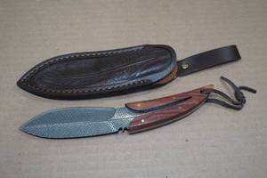 Feather Light Custom Damascus Style Blade Knife