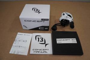 13 Fishing Concept C2 Left Handed Baitcaster Reel -White