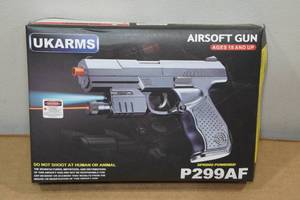 UKArms P299AF Spring Powered Airsoft Gun with Laser