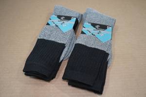 2 2-Packs Wear Proof Mens Cushioned Crew Socks -Size 10-13