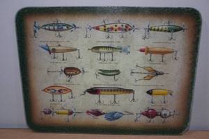 Vintage Heddon Lure Cutting Board