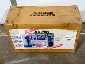 lot 22 image: ALL-PRO Propane Heater New in Box