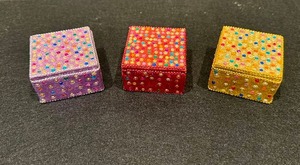 lot 50 image: Three TrinketJewelry Boxes - Very Sparkly