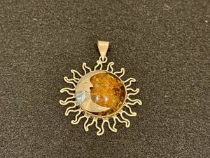 lot 57 image: SunMoon Pendant stamped Mexico 925