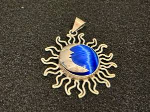 lot 58 image: SunMoon Pendant stamped Mexico 925