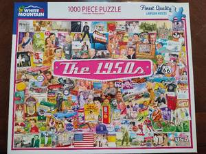 lot 29 image: Two White Mountain 1000pc Puzzles