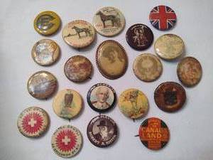 lot 98 image: Twenty Asst Med Size Vintage Pins