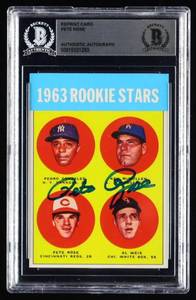 lot 11 image: Pete Rose Hand-Signed 1963 Topps #537 RC Reprint (BGS)