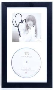 lot 2 image: Taylor Swift Signed Custom Framed The Tortured Poets Department CD Album Insert Display With Disc (JSA)