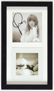 lot 39 image: Taylor Swift Signed The Tortured Poets Department Custom Framed CD Album Insert Display (JSA)