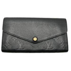 lot 0 image: Louis Vuitton Monogram Empreinte Black Leather Envelope Wallet w Original Box $1,000 Retail
